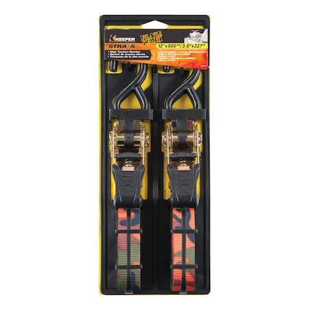 Keeper Keeper 1 in. W X 12 ft. L Multicolored Tie Down Strap 500 lb 1 pk 03521